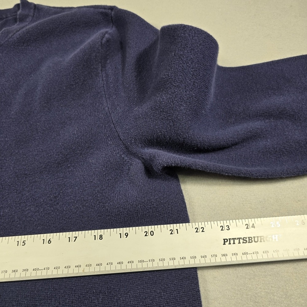 Cherokee Sweater Mens Large Navy Blue Cotton Knit Pullover Crew Neck Long Sleeve - Picture 7 of 9